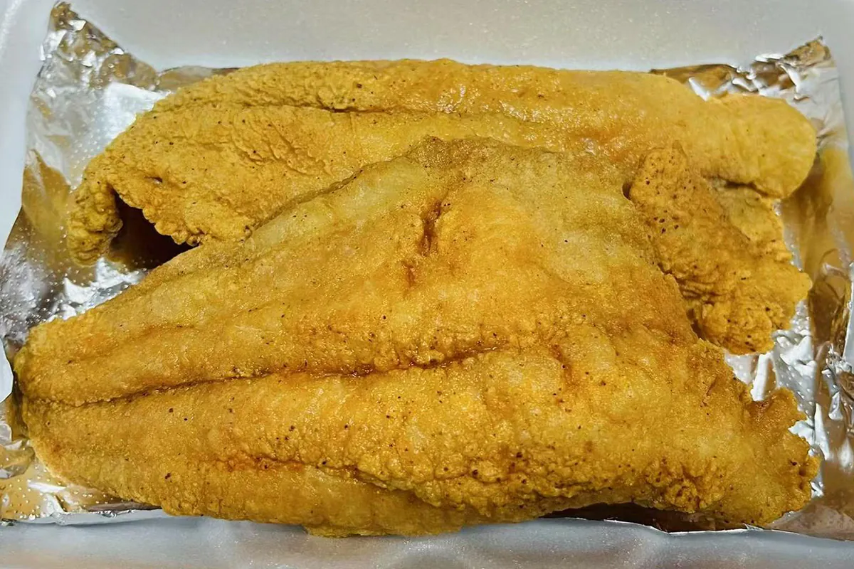 Fried Fish Fillet at Crabby Village，a Seafood Restaurant in Petersburg