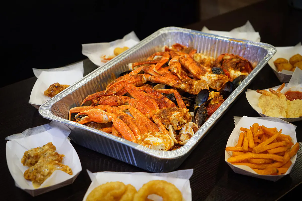 Premium Seafood Feast at Crabby Village，a Seafood Restaurant in Petersburg